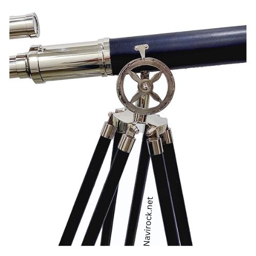 Antique Brass Vintage Royal Black Leather Telescope