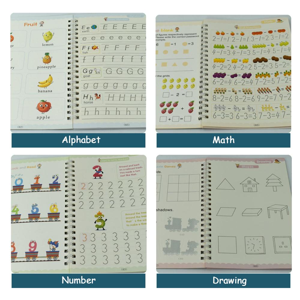 4 Pc Magic Copybook used by kids, children s and even adults also to write