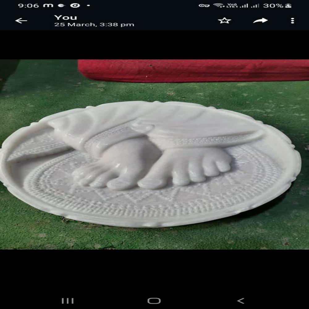 12 Inch Marble Charn Paduka