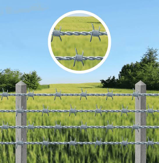 barbed wire fencing