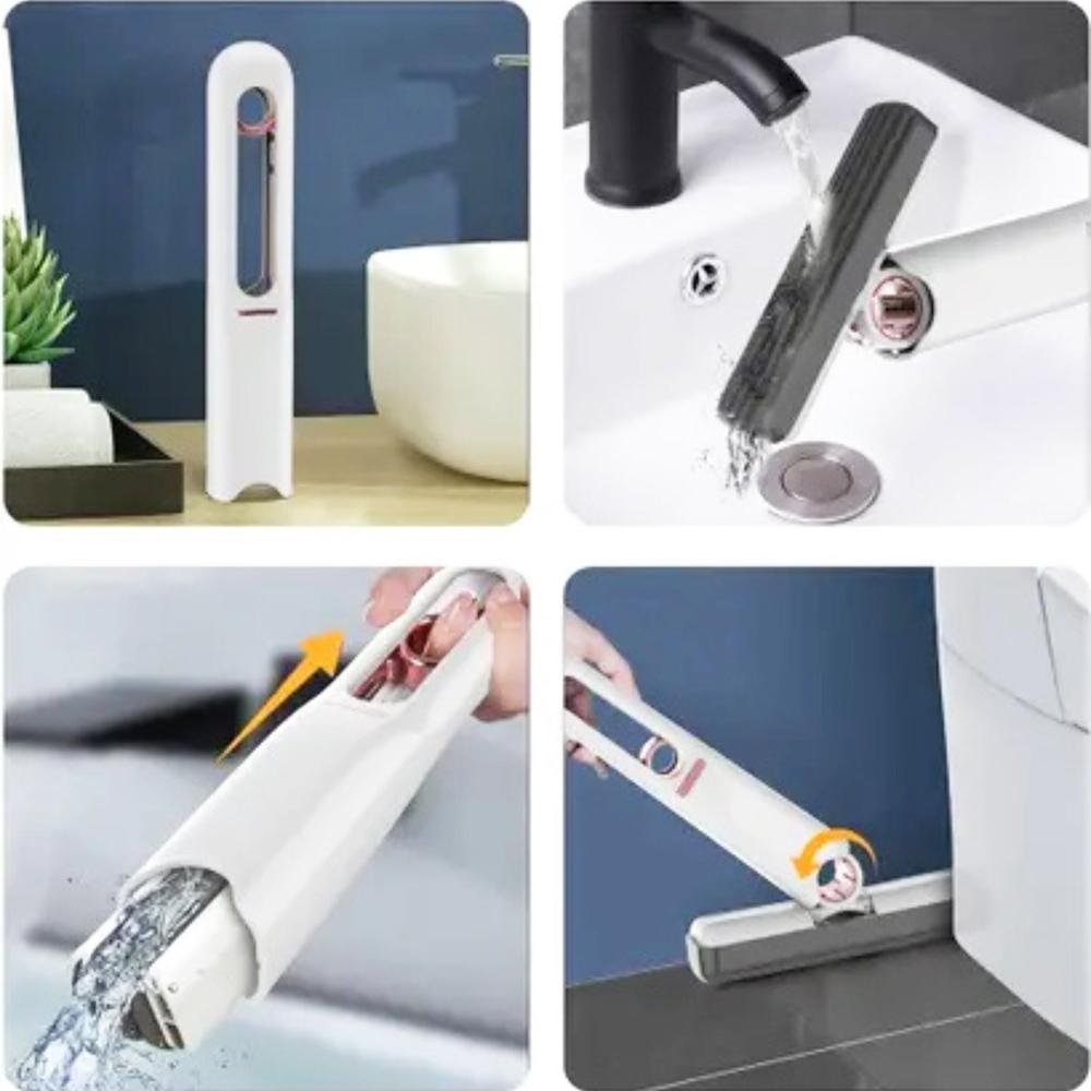 Portable Self-Squeeze Mini Mop Strong Absorbent Mop for Bathroom & Kitchen