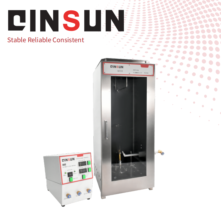 Vertical Flame Test Chamber - Stainless Steel, 400x550x1300mm, Microprocessor Control, Adjustable Flame Height, Safety Features