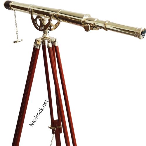 Adjustable Shiny Brass Vintage Single Barrel Telescope