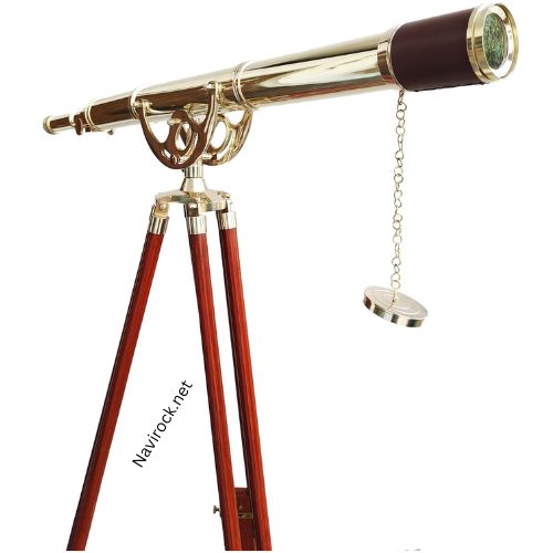 Adjustable Shiny Brass Vintage Single Barrel Telescope