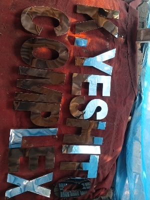 Stainless Steel Silver Letters