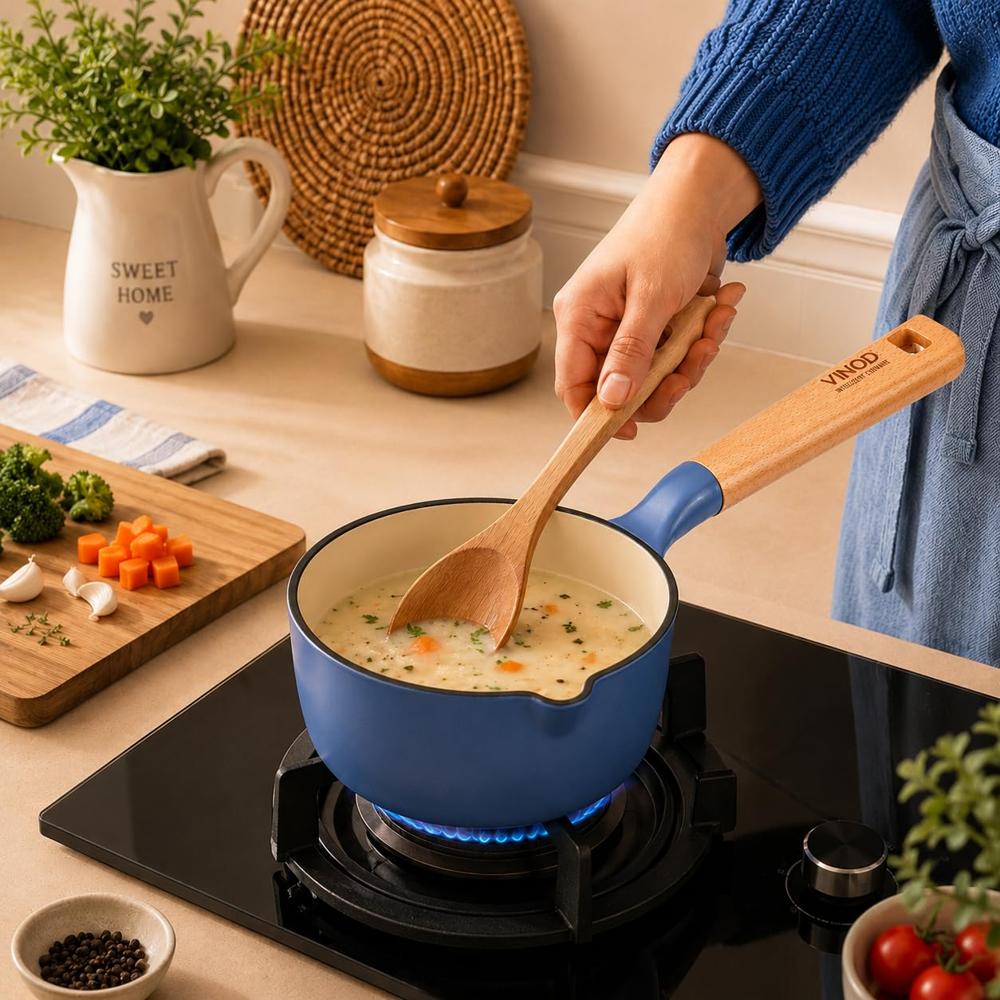 Freya Enameled Cast Iron Saucepan