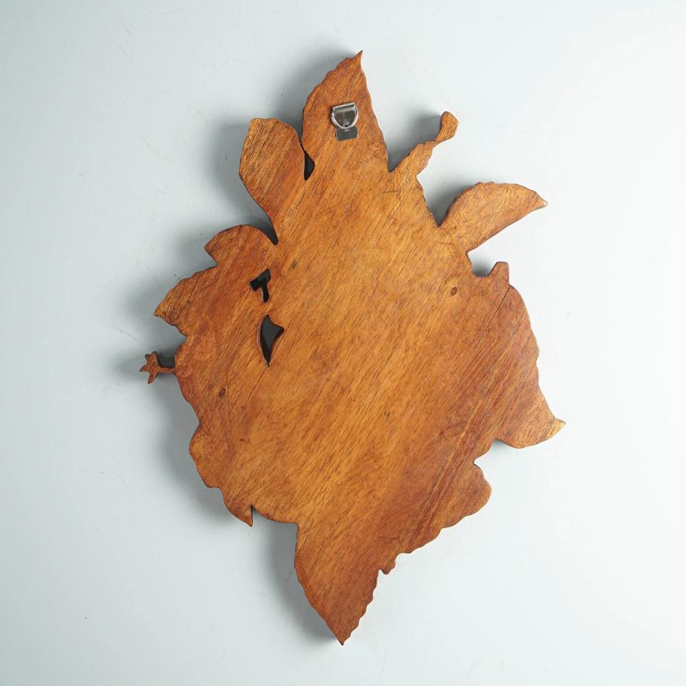 Hand Carved Wooden Hibiscus Flower Wall Art