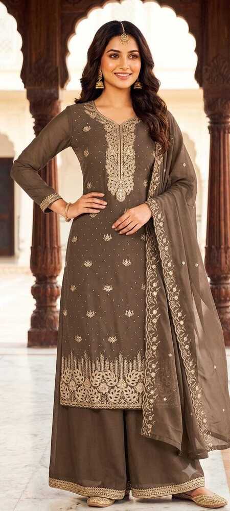 Brown Color Women Sharara Set