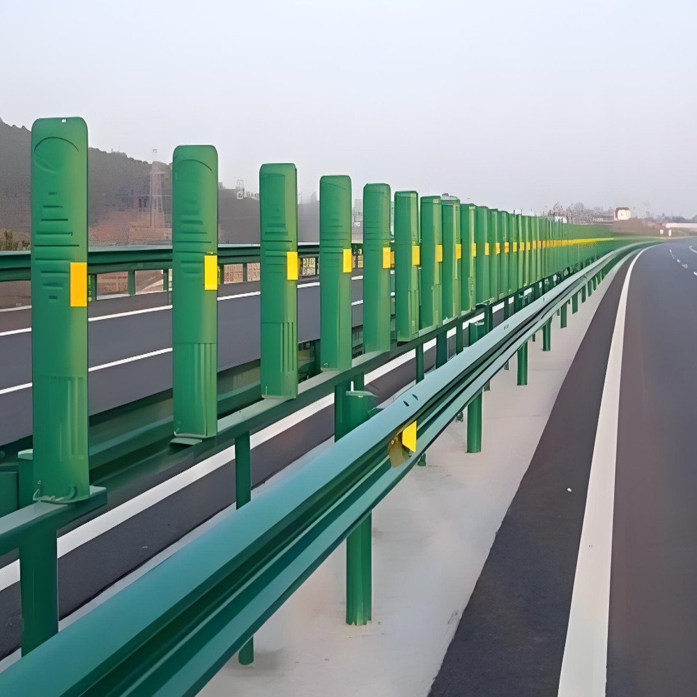 PE Powder Coating for Highway Guardrails - Polyethylene, Green, 80-120 Microns Film Thickness, Electrostatic Spray, Corrosion Resistant