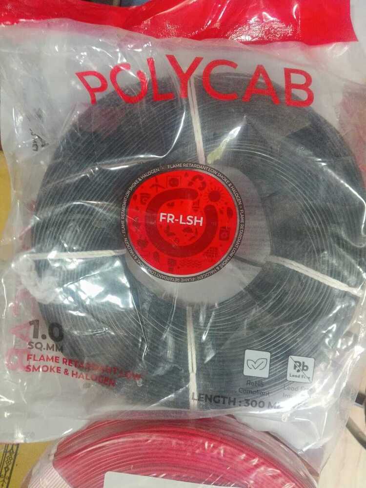 Polycab 1.0Sqmm Black FR-LSH Single Core Cable