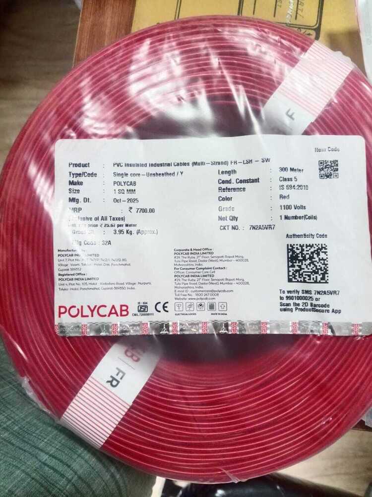 Polycab FR-LSH Single Core Red Cable
