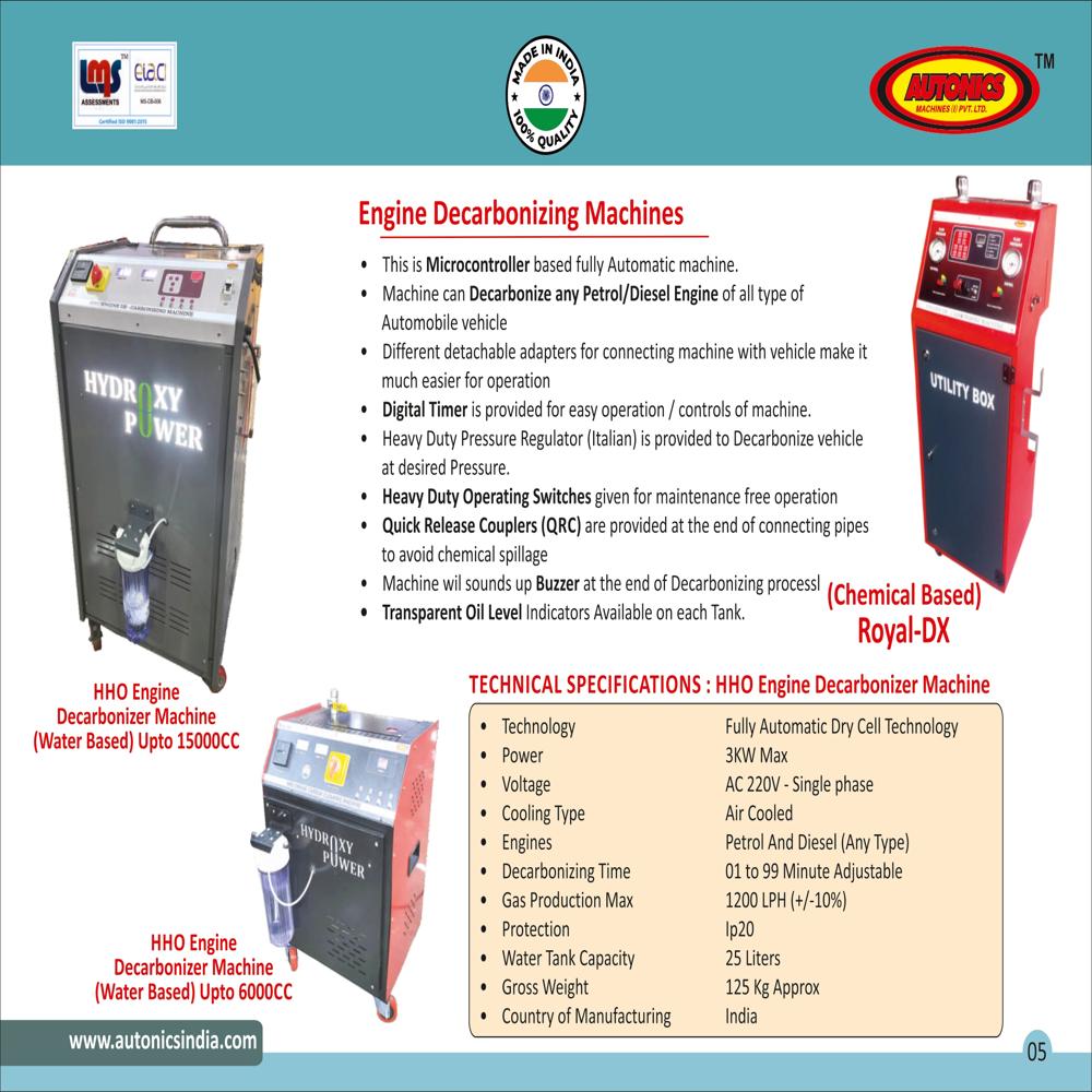 HHO Engine Decarbonizing Machine