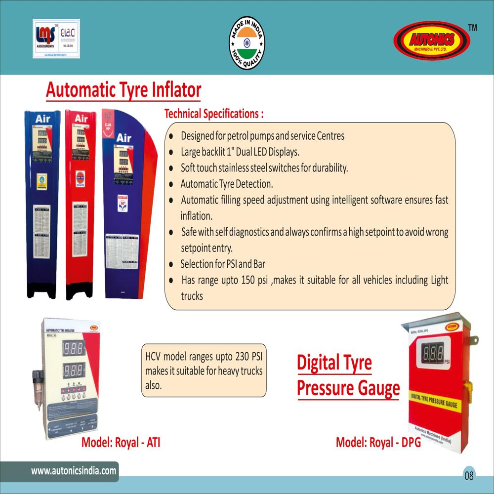 Digital Tyre Inflator - Material: Ms