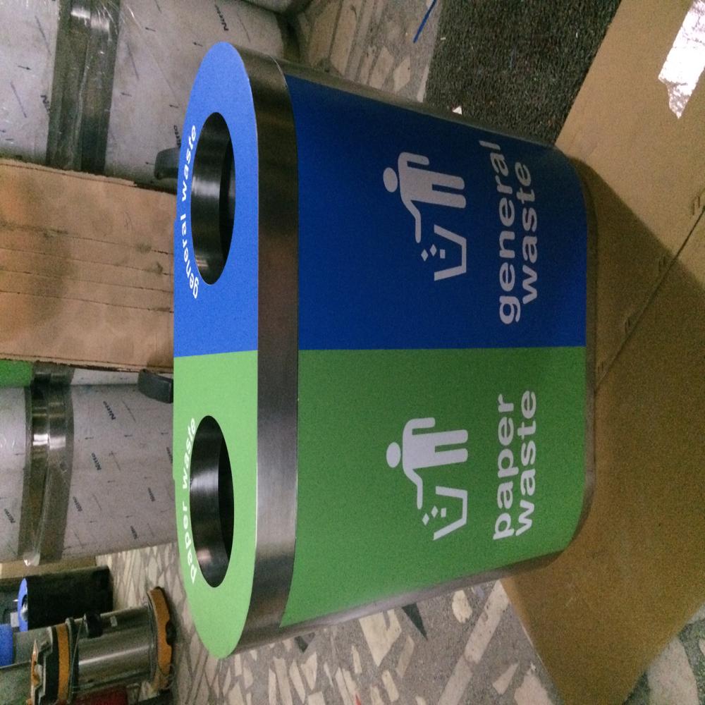 Color Coded SS Duo Bin 60L