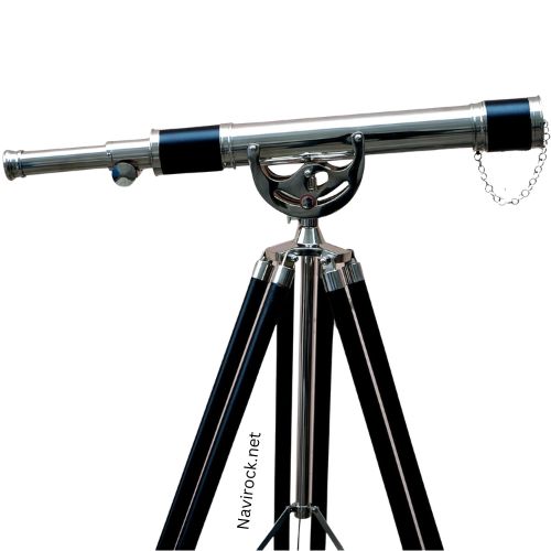 Antique Handmade Royal Brass Chrome Telescope