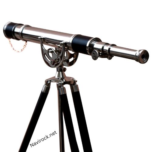Antique Handmade Royal Brass Chrome Telescope