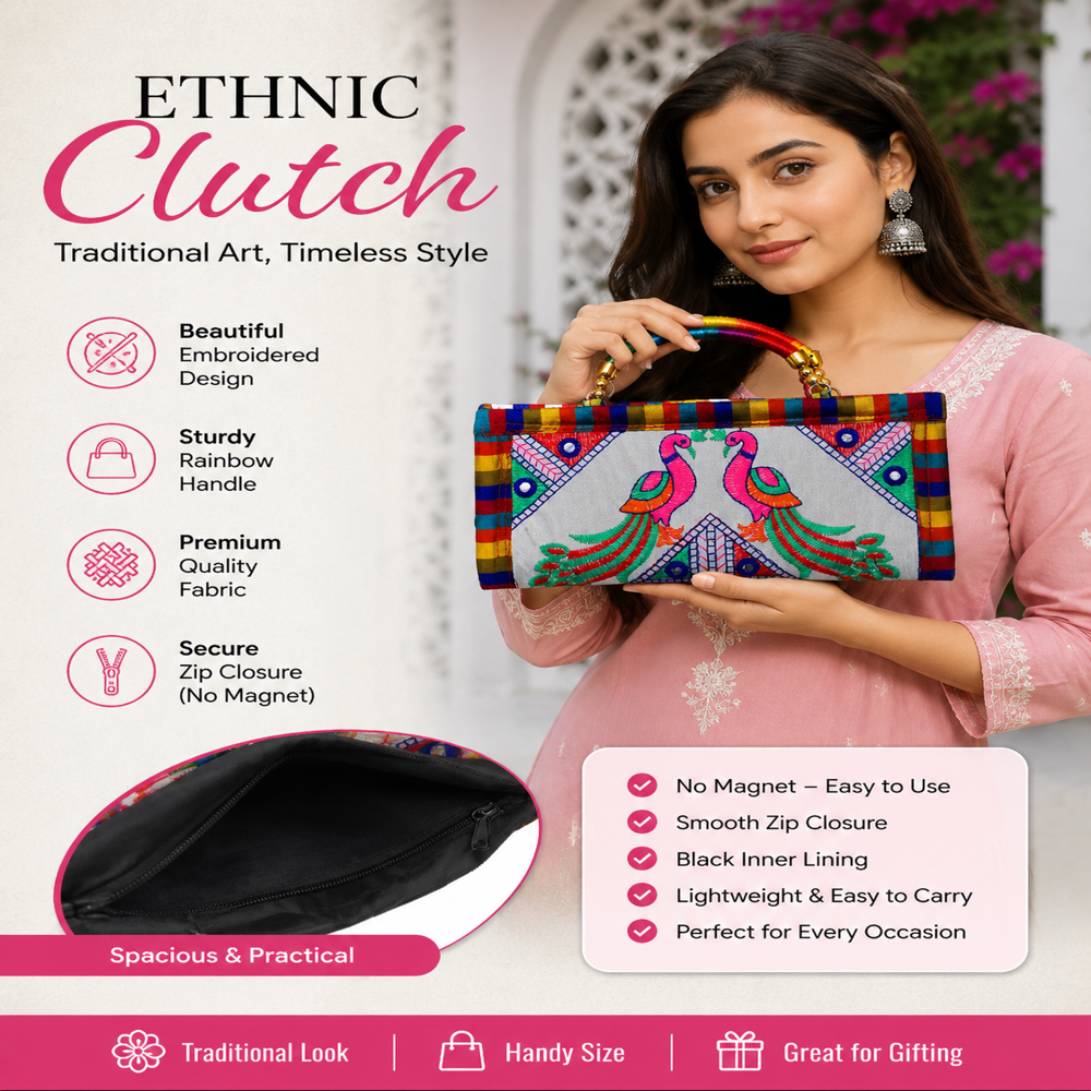 Stylish Gujarati Embroidery Purse for Ladies