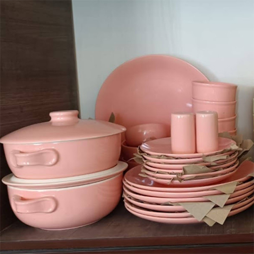 Baby Pnk Color Ceramic Dinner set