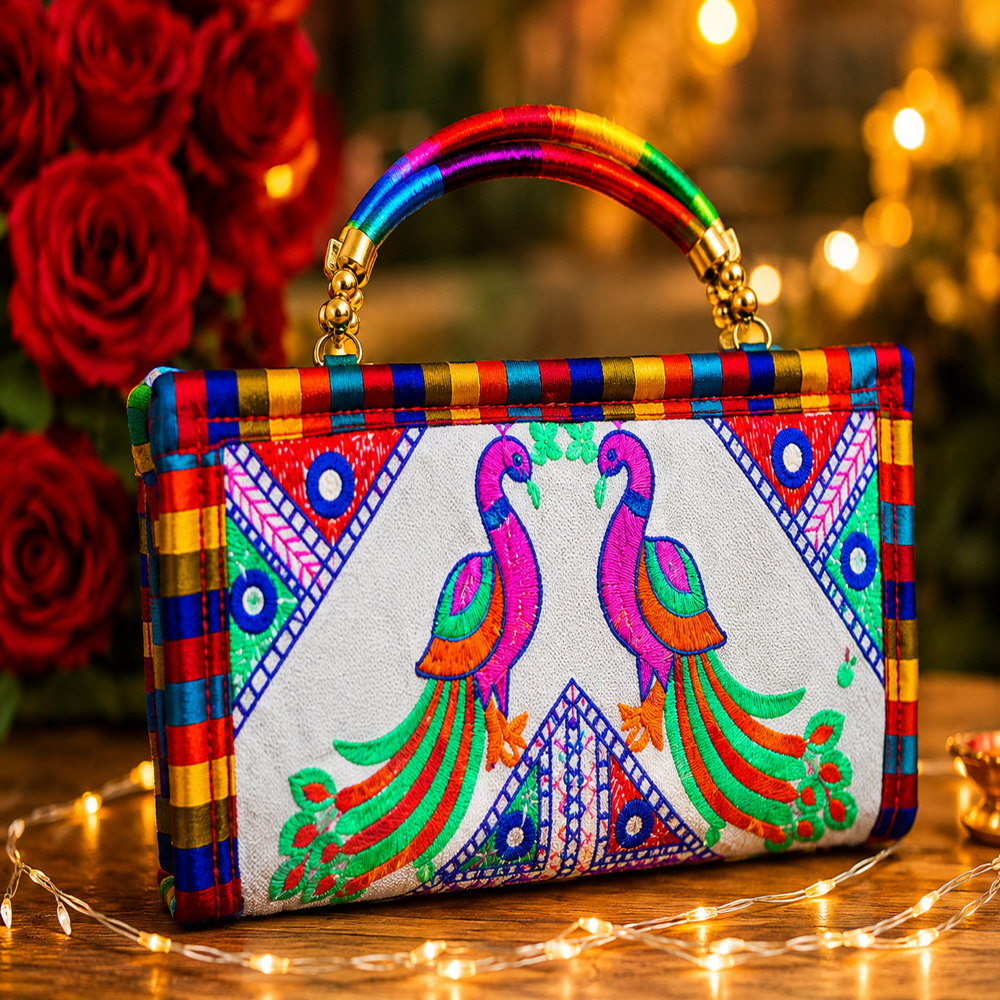 Ethnic Kutchi Work Handbag for Women
