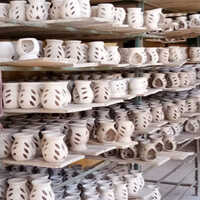 Ceramic Aroma Burner - White Ceramic, Matte Glazed, Round Leaf Cut-work Design, Tealight Compatible, Eco Friendly