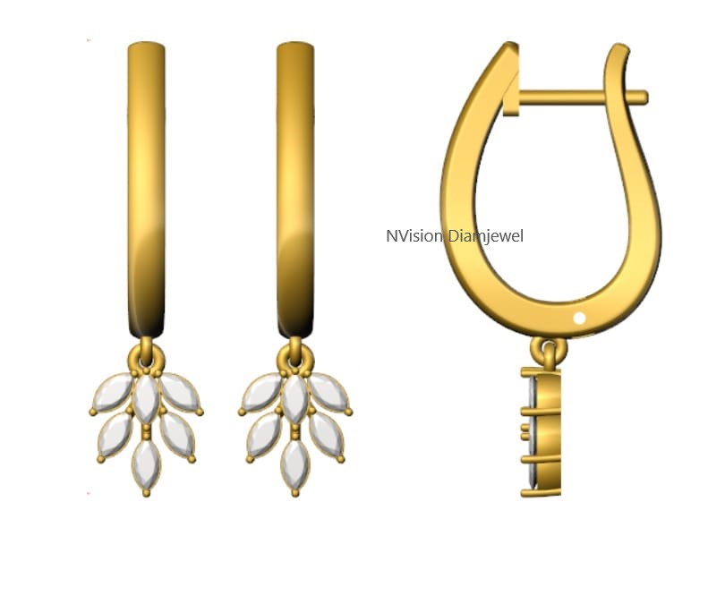 Natural Diamond Leaf Small Chain Necklace Set