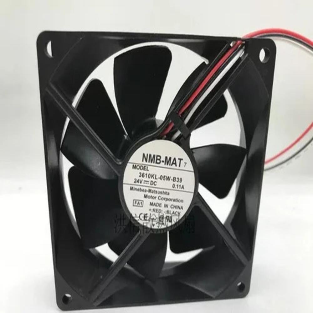 NMB-MAT 3610KL-05W-B39 24V DC 0.11A 9225mm Ball Bearing Industrial Inverter Axial Cooling Fan