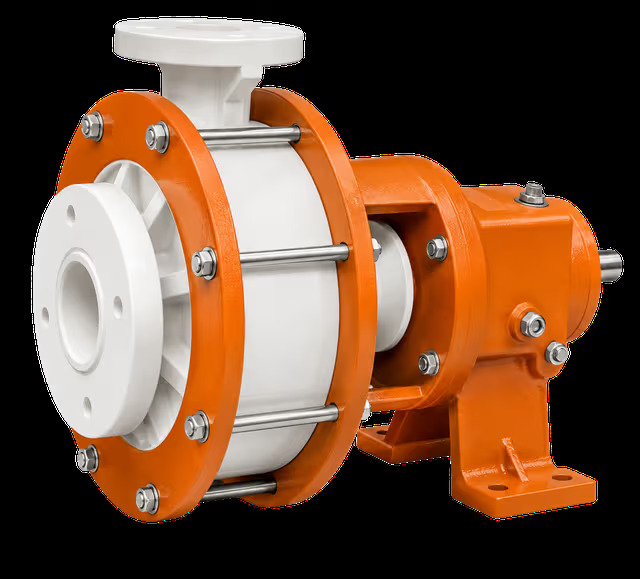 Horizontal Polypropylene Pump for Concentrated Acids and Corrosive Chemical Duty