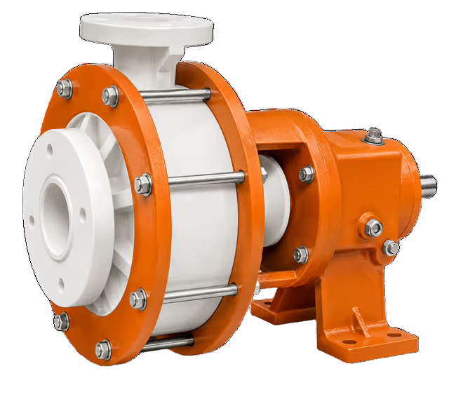 Horizontal Polypropylene Pump for Concentrated Acids and Corrosive Chemical Duty