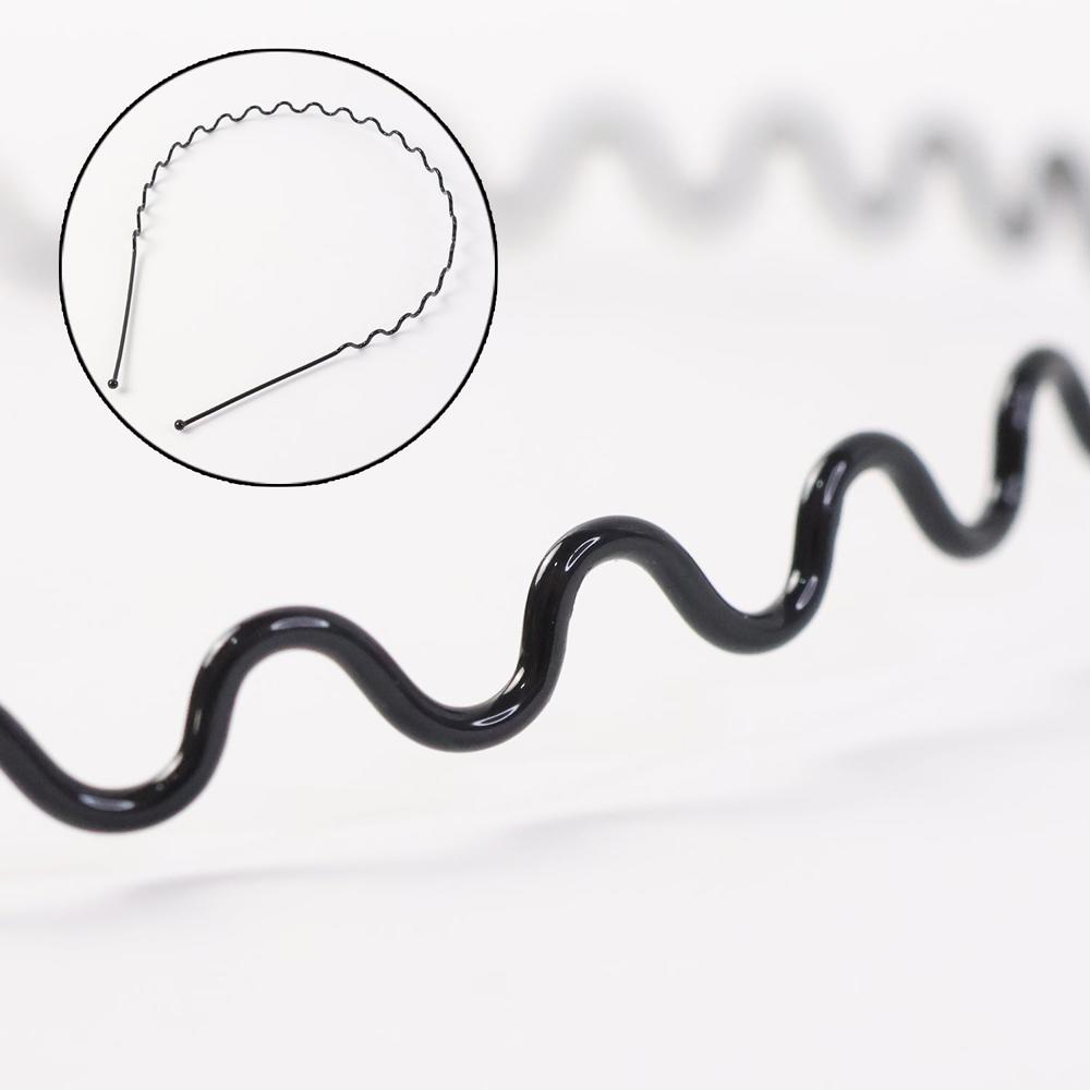 Premium Metal Wave Hair Bands for Men & Women (12 Pc)