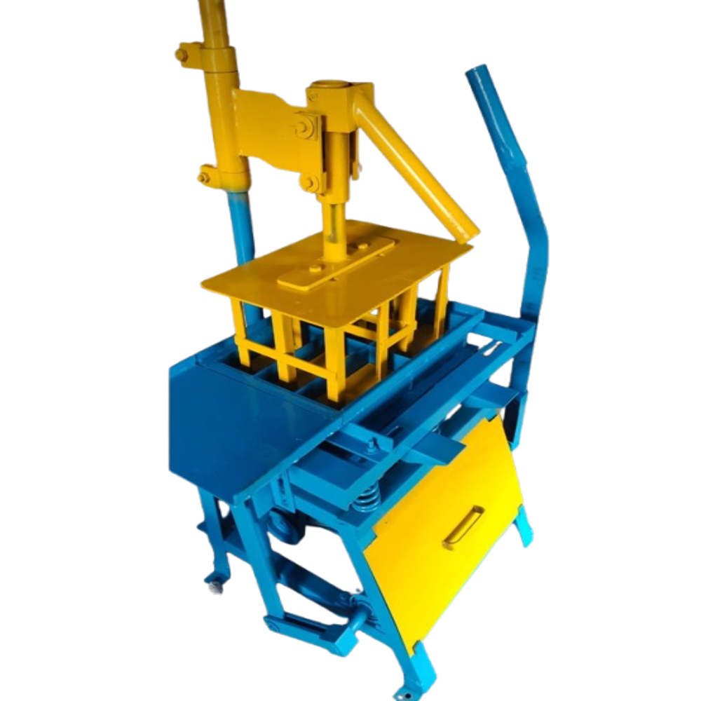 Manual Vibrating 6 Brick Making Machine - Color: Customised