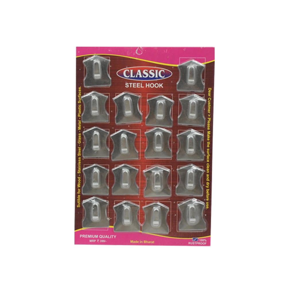 18-Piece Stainless Steel Wall Hooks: Organize Your Home Effortlessly
