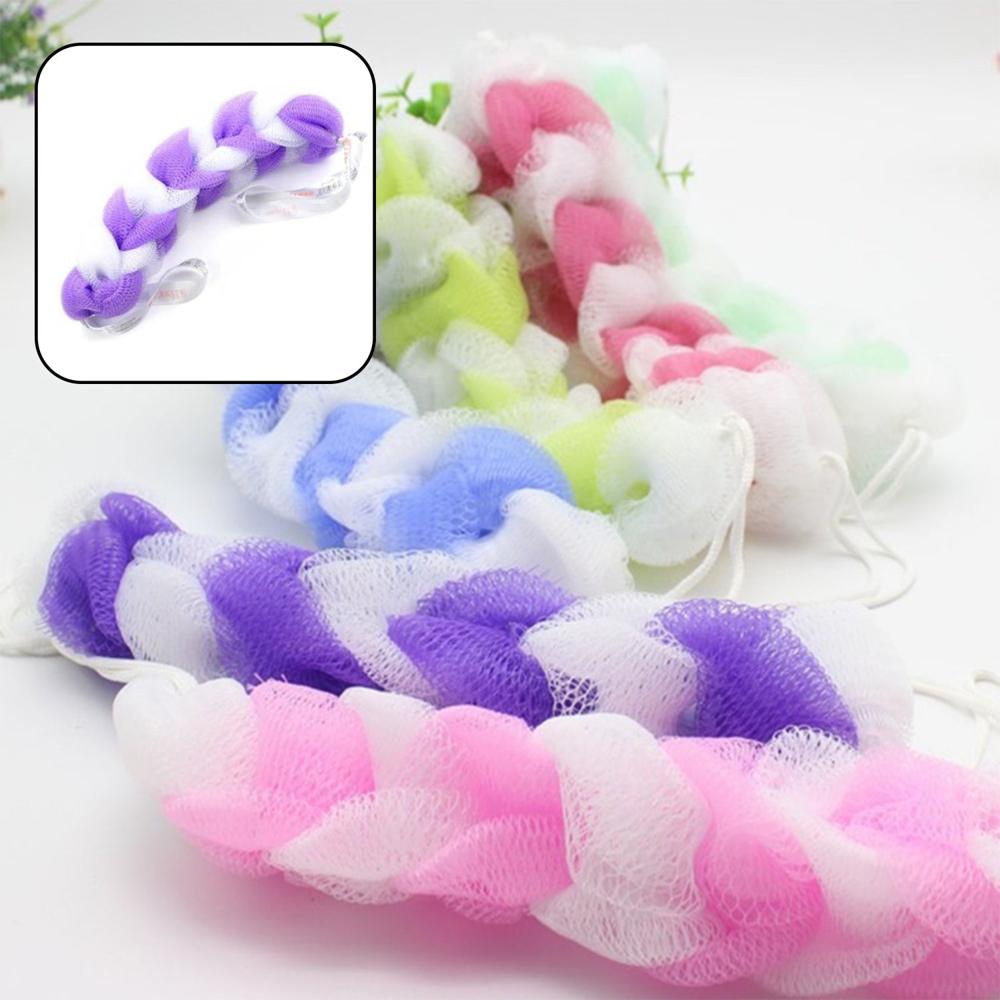 Hanging Small Loofah Sponge Poufs Body Scrubbers for Bath & Shower (Pack of 6)