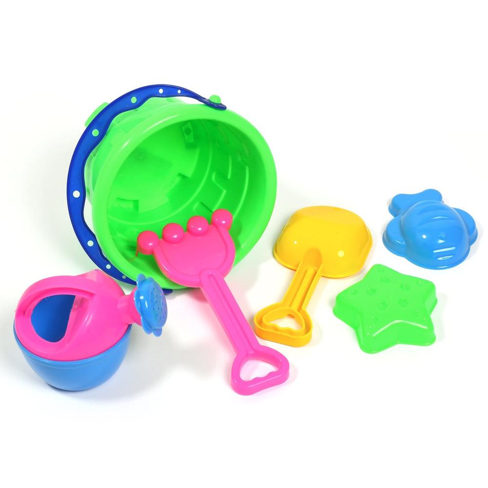 Beach Sand Castle Toy Set for Kids - 6 Pcs Summer Play