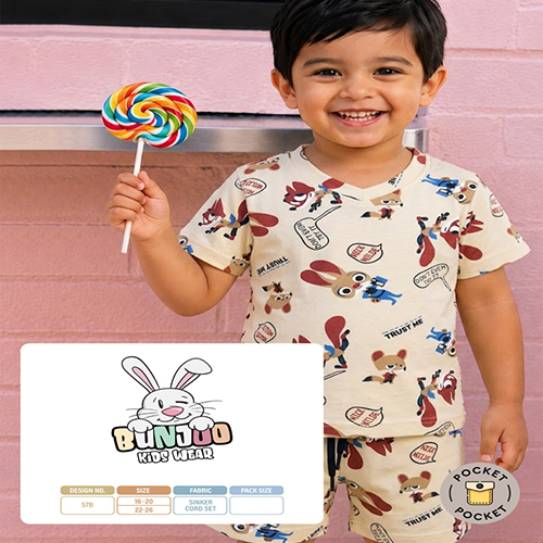 T Shirt & Pant  3Pcs Set - Bust Size: Regular Fit (Varies By Size) Inch (In)