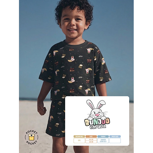 57H Round Neck T-shirt & Nikkar Set - Cotton Blend, Sizes 16-26, Black | Breathable, Skin-Friendly Dyes, Double-Stitched