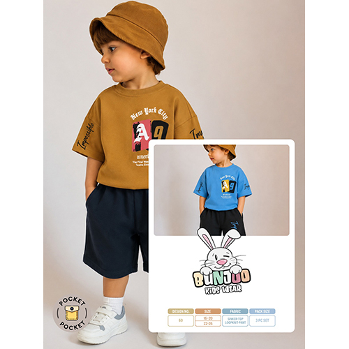 Sinker Top Loopknit Pant And T shirt