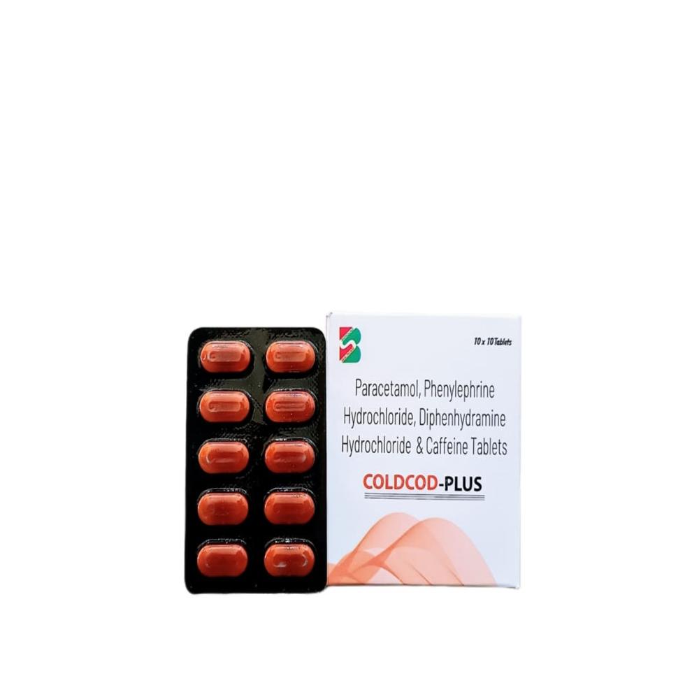 Paracetamol, Phenylpherine, Cetrizine & Caffeine Tablets