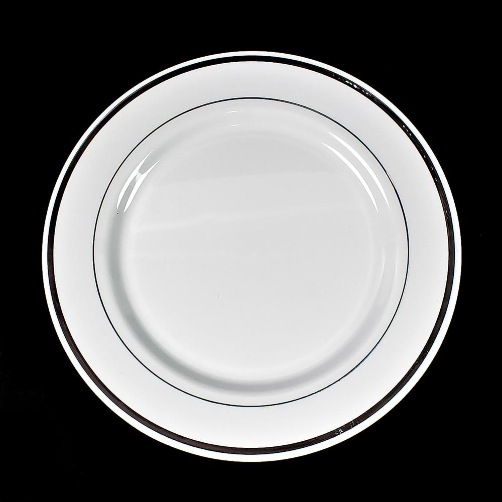 Round Plastic Dinner Plates Wedding Birthday Party Tableware Supplies (6 Pcs Set)