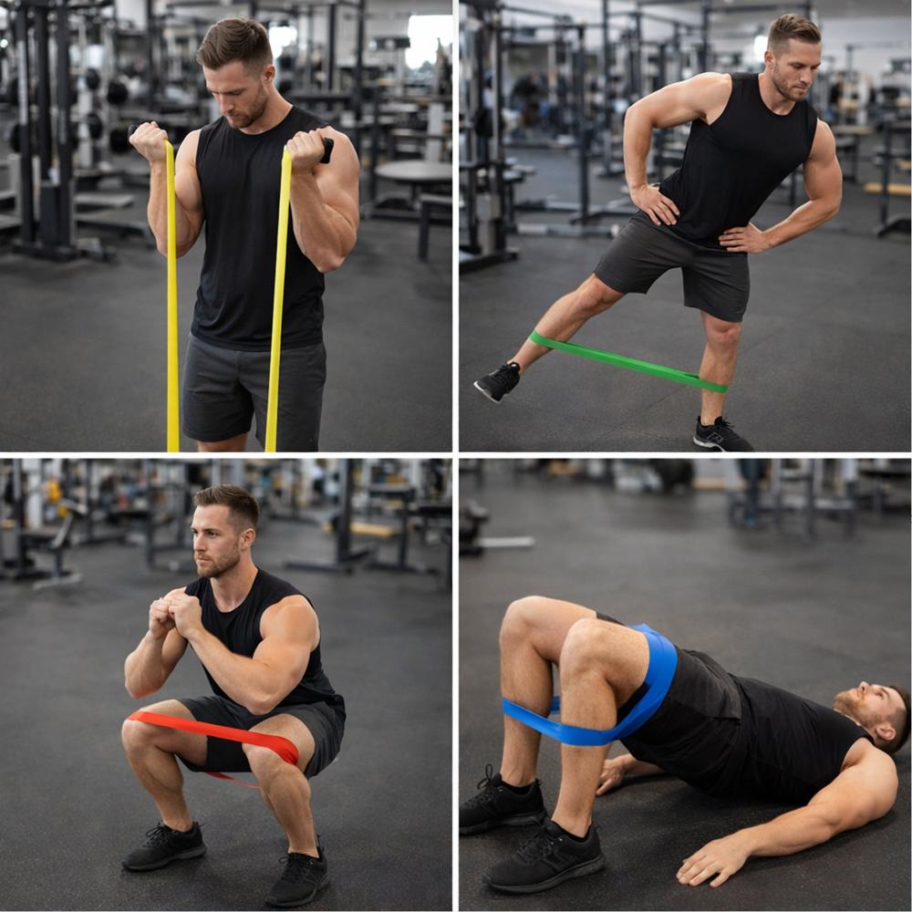 Premium Elastic Resistance Exercise Bands / Belt Set (5 Pc)