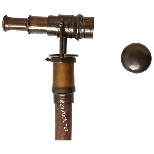 Vintage Brass Hollywood Walking Stick Collector