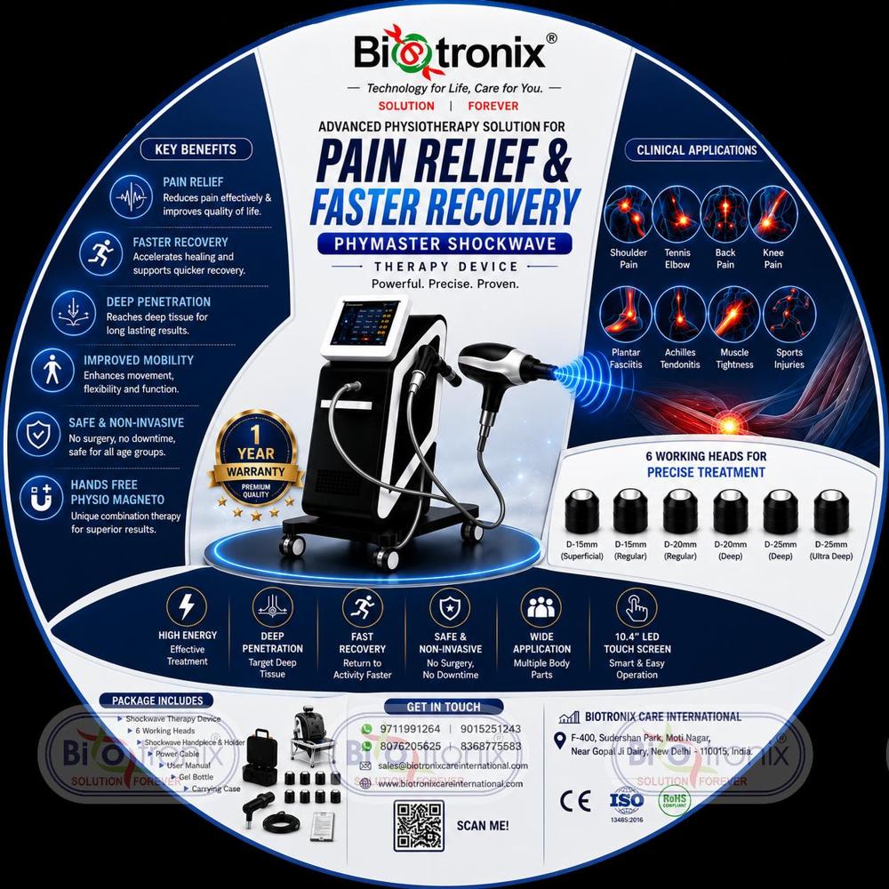 Advanced Shockwave Therapy System with Six Treatment Heads