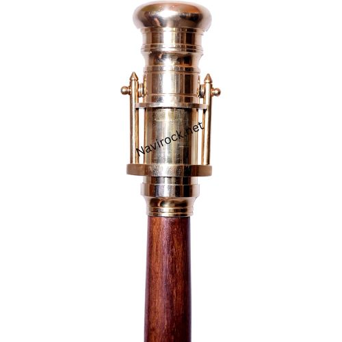 Victorian Walking Cane with Telescope Brass Handle