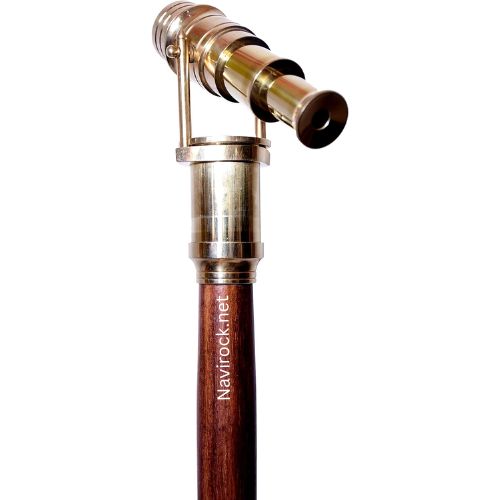 Victorian Walking Cane with Telescope Brass Handle