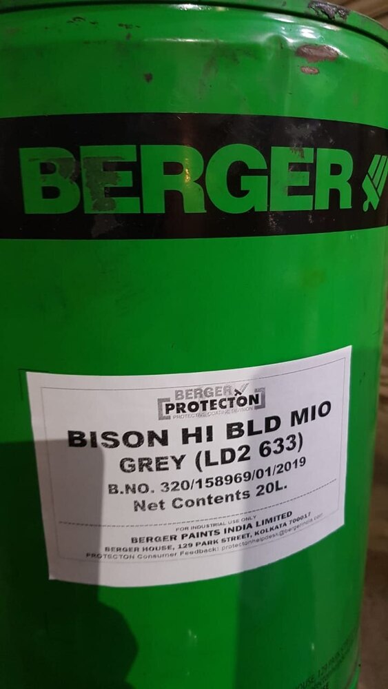 Bision Hb Mio Paint - Epoxy Resin Micaceous Iron Oxide, 20L Drum, Grey Matt | Corrosion Resistant, High Build Durable Finish