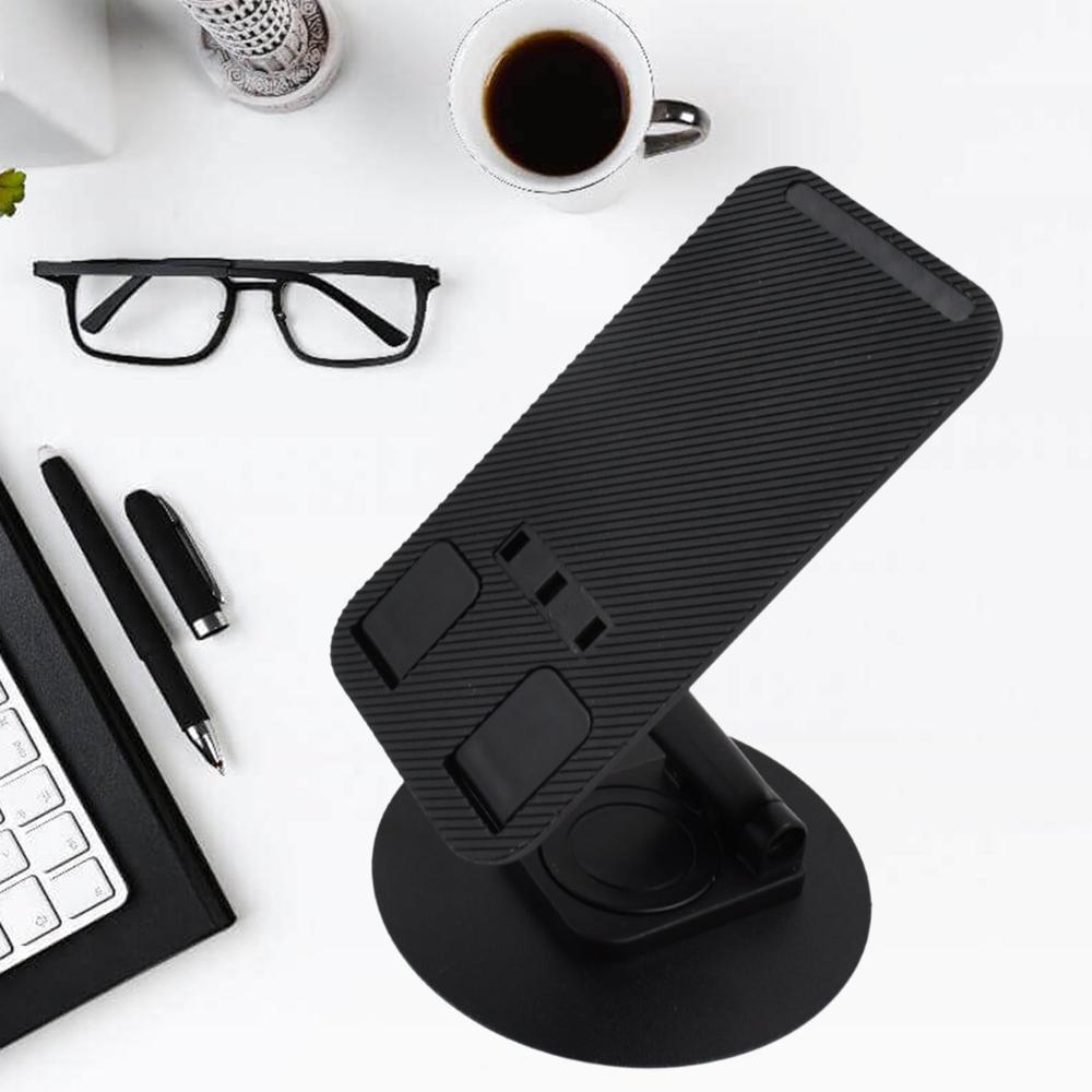 Rotating Foldable Mobile Stand Height & Angle Adjustable Phone Holder Desk (1 Pc)