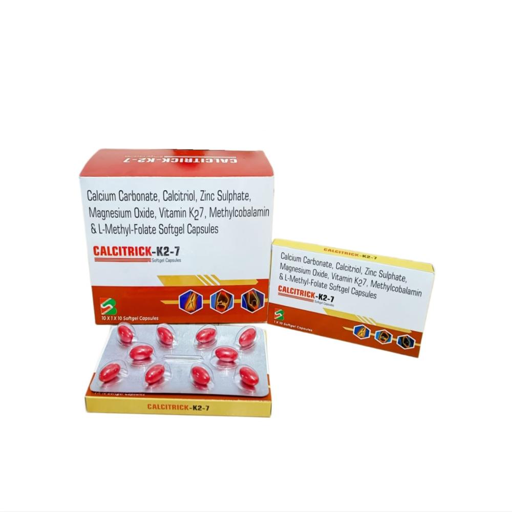METHYLCOBALAMIN, K2-7, CALCIUM CARBONATE, ZINC & MULTIVITAMIN SOFTGEL CAPSULES