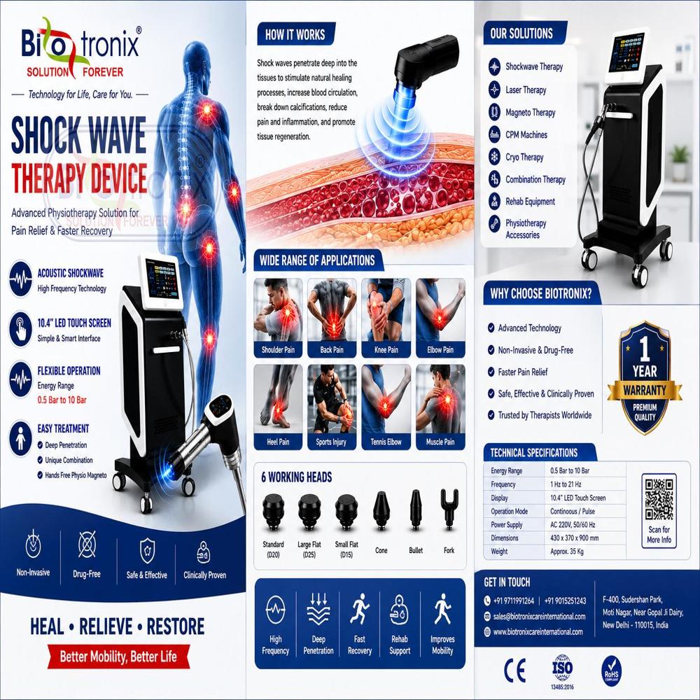 Medical Grade ESWT Machine for Physiotherapy Centers