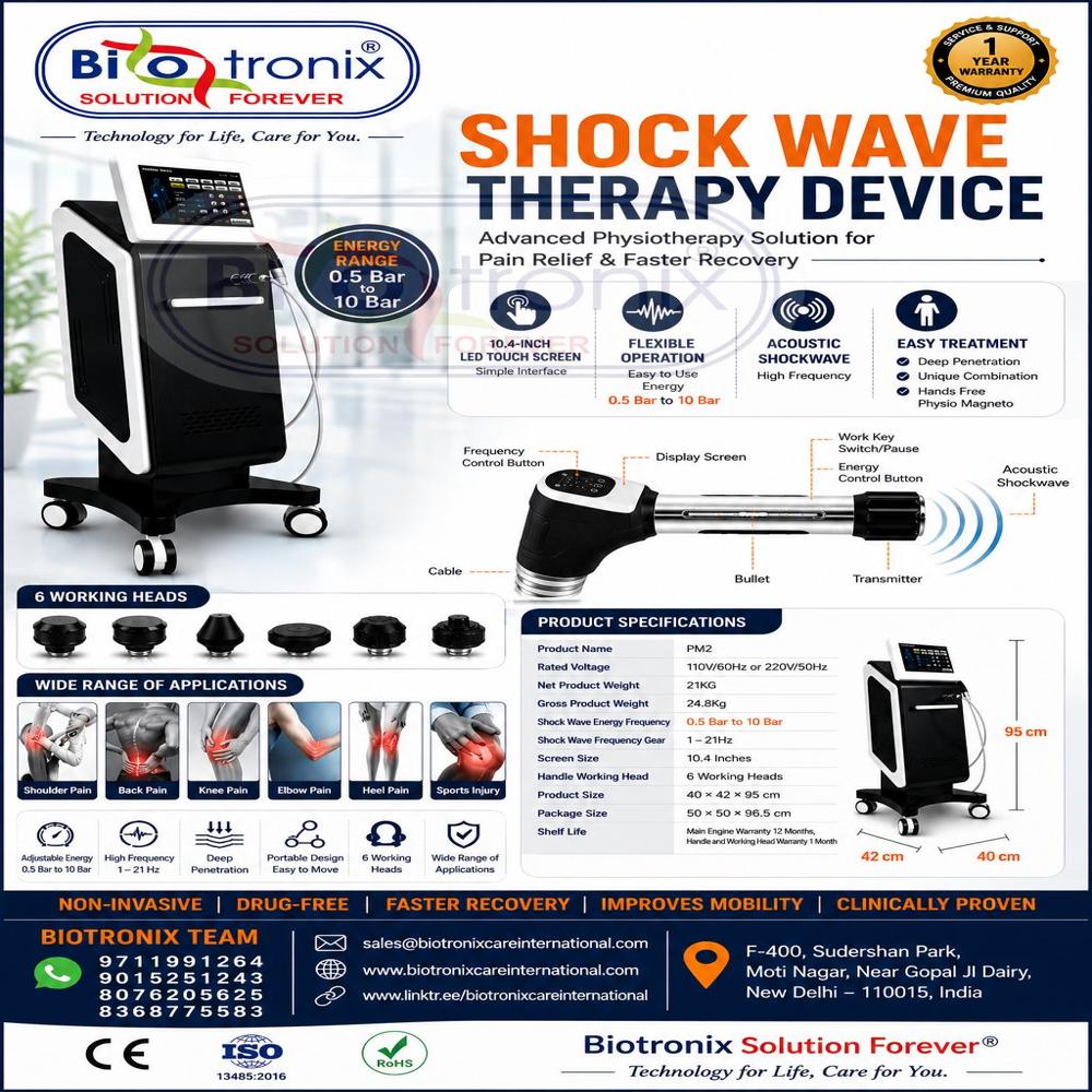 Medical Grade ESWT Machine for Physiotherapy Centers