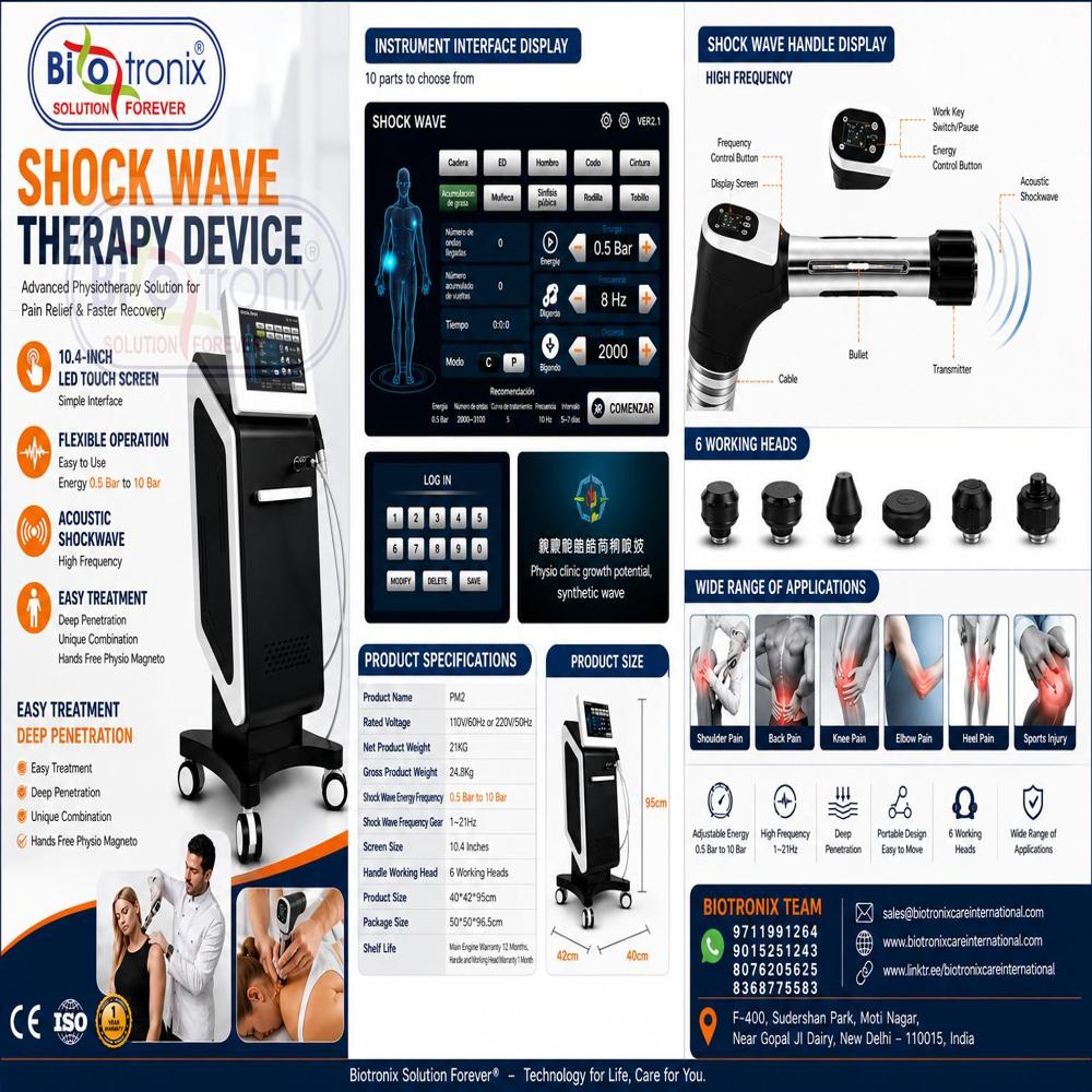 Clinical Acoustic Wave Therapy Machine for Faster Recovery