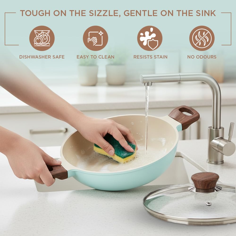 Ceramic Non Stick Deep Kadai
